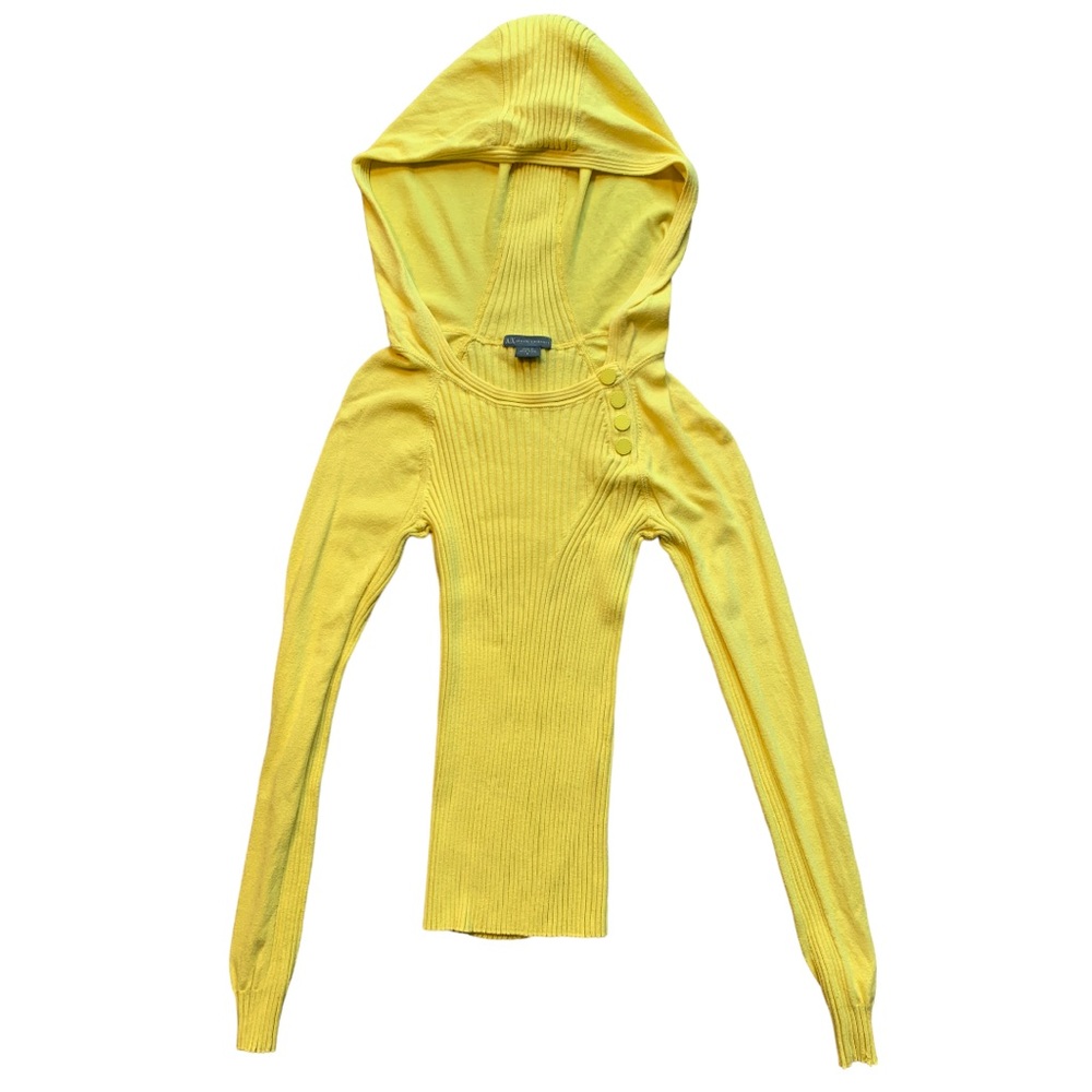 Armani Exchange Vintage Yellow Sweater with Hood Small